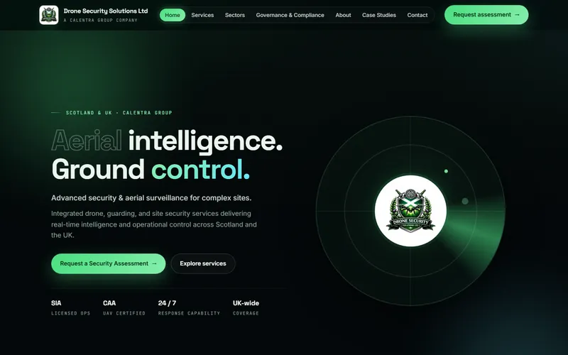 Drone Security Solutions Website