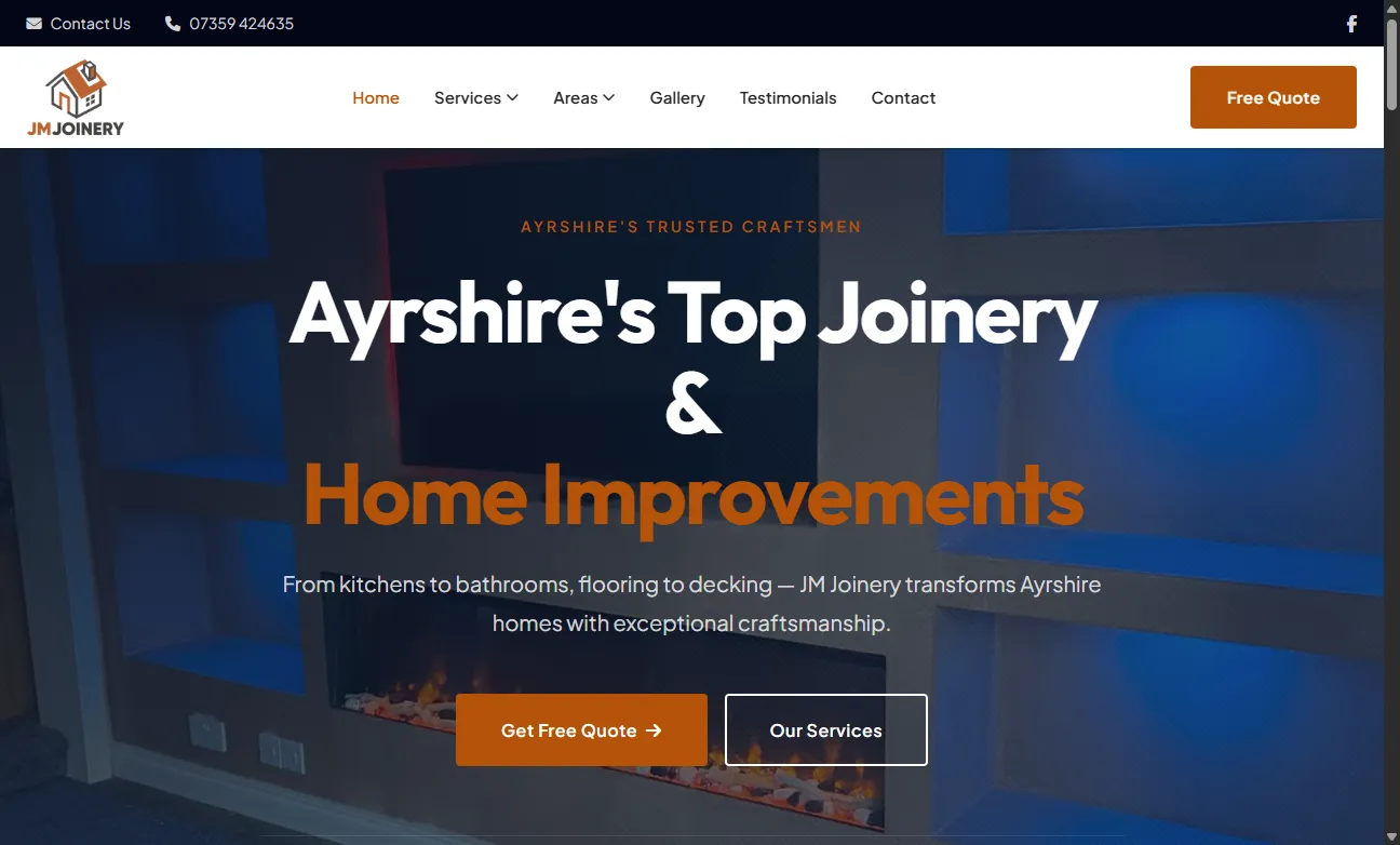 JM Joinery Ayrshire Website