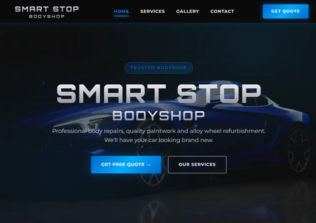 Smart Stop Bodyshop Website